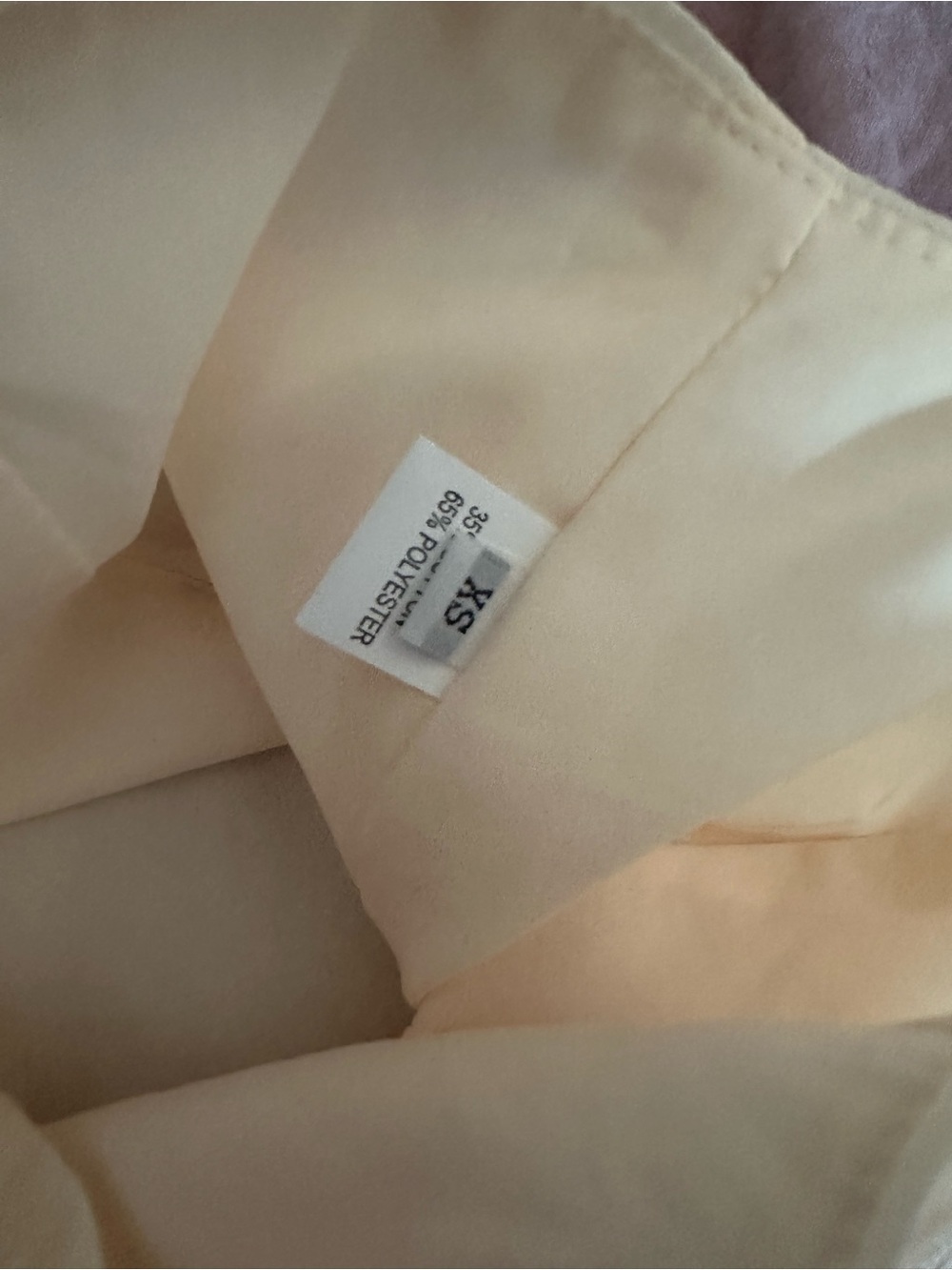 Women's Cream Pleated Tie-Neck Dress - Picture 14 of 14
